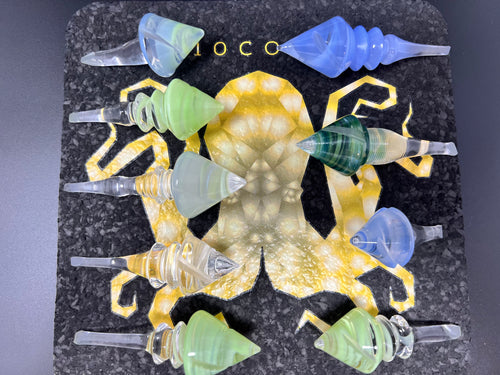 Str8 Glass Colored Spinner cap with dab tool